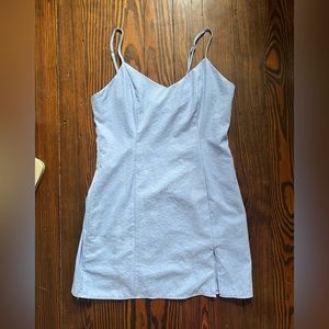 Forever 21 Dusty Blue Mini Dress with Slit
